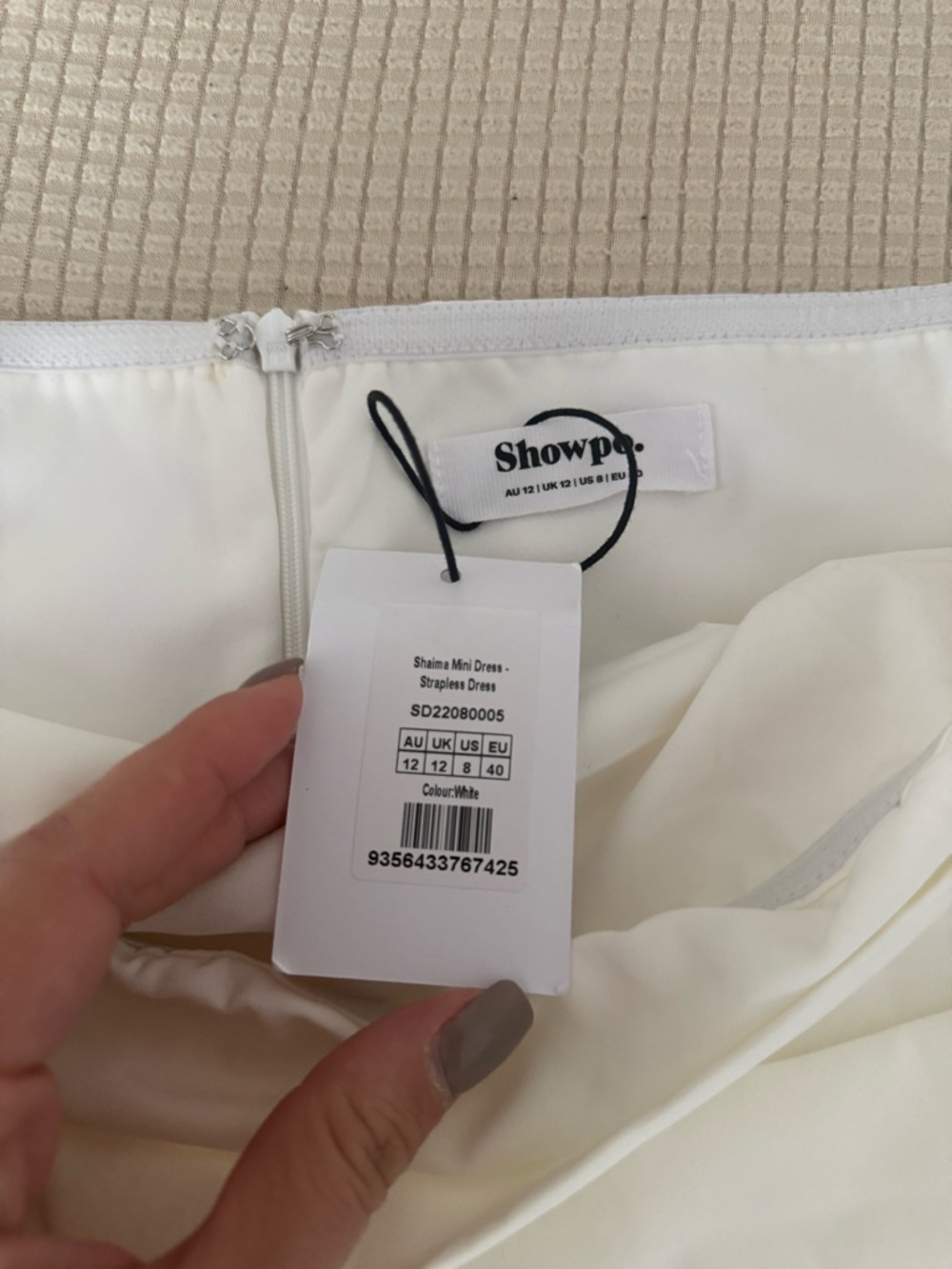 NWT Showpo Flaw Shaima Mini Strapless Dress size 8 - Picture 6 of 7